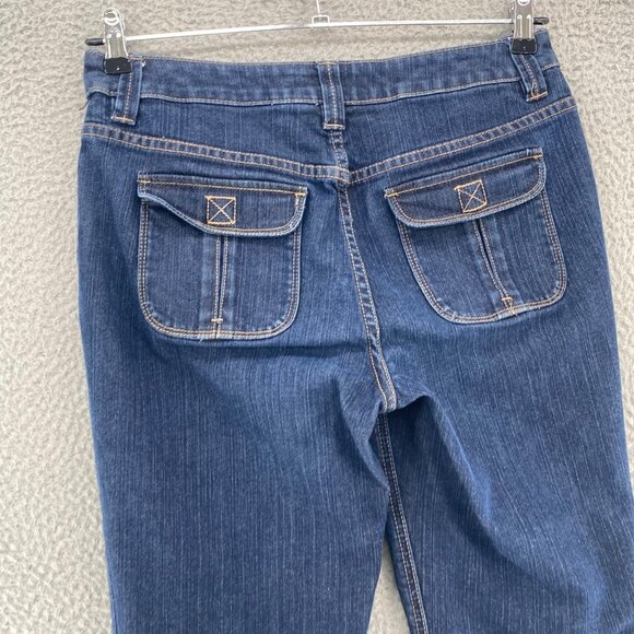 Chicos Jeans Womens 1 US 8 Blue Dark Wash Platinum Denim Ultimate Fit Capri Crop - Picture 4 of 12